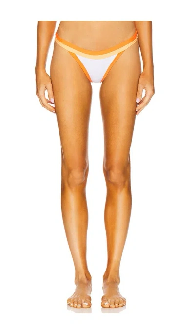 Milly Amalfi Colorblock Bikini Bottom In Mango Multi