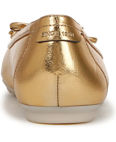 Franco Sarto Women's Imara Square Toe Ballerina Flats In Gold Faux Leather