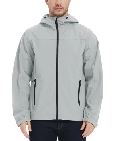 Hawke & Co. Men's All-season Lightweight Stretch Hooded Rain Jacket In Green