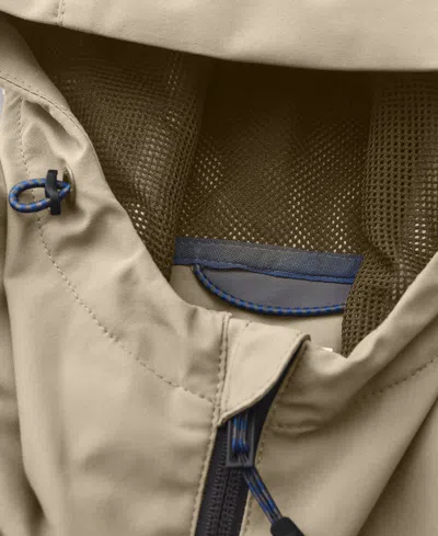 Hawke & Co. Men's All-season Lightweight Stretch Hooded Rain Jacket In Green