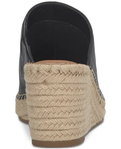 Lucky Brand Women's Cabriah Platform Wedge Sandals In Black Leather