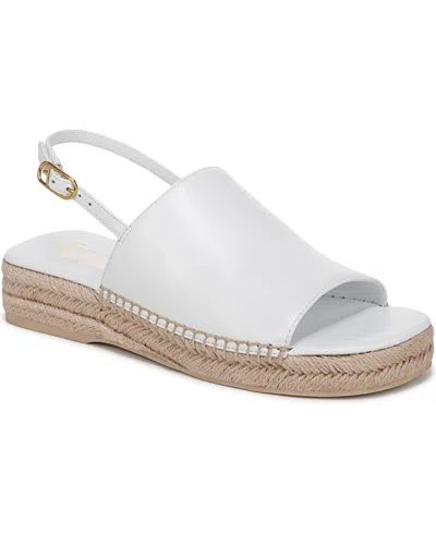 Franco Sarto Rune Leather Slingback In Bright White Leather