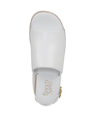Franco Sarto Rune Leather Slingback In Bright White Leather