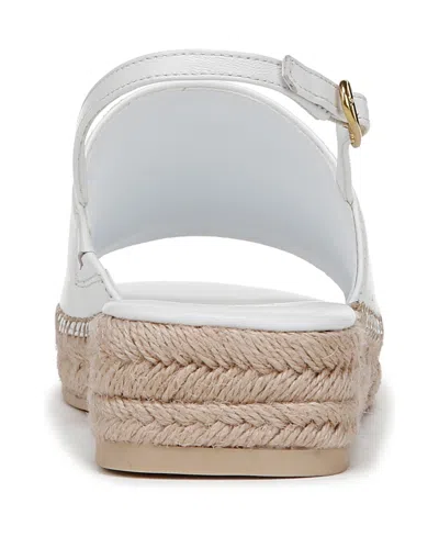 Franco Sarto Rune Leather Slingback In Bright White Leather