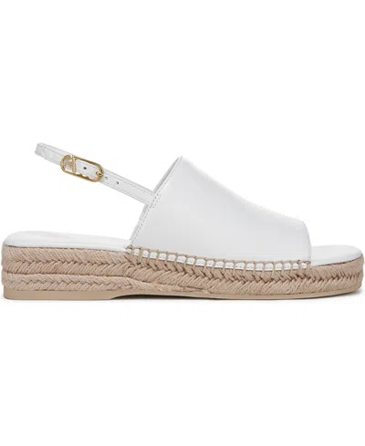 Franco Sarto Rune Leather Slingback In Bright White Leather