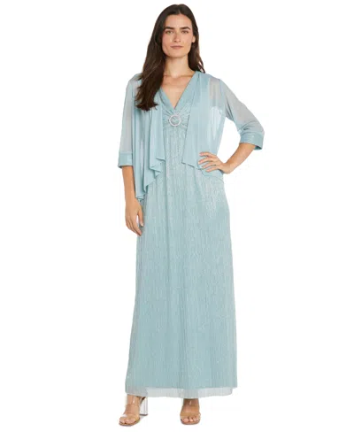 R & M Richards Women's 2-pc. Jacket & Gown Set In Seafoam