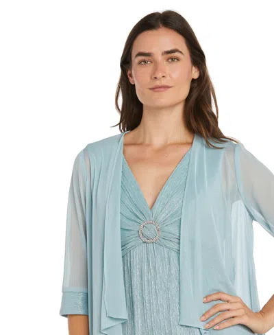 R & M Richards Women's 2-pc. Jacket & Gown Set In Seafoam