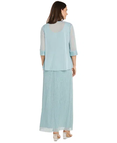 R & M Richards Women's 2-pc. Jacket & Gown Set In Seafoam