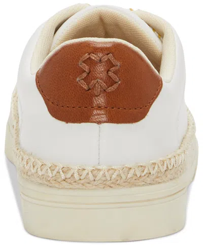 Lucky Brand Women's Cheynas Whipstitch Lace-up Sneakers In Off White,rhondite Leather
