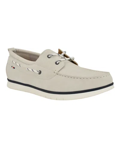 Tommy Hilfiger Men's Sator Modernized Boat Shoe In White