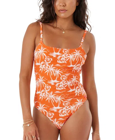 Roxy Juniors' Vacay Vibes Scoop-back One-piece Swimsuit In Red