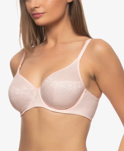 Paramour Women's Prima Seamless Unlined Molded Lace Bra In Pink