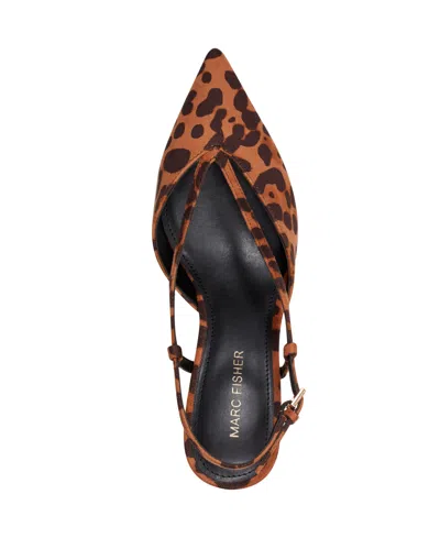 Marc Fisher Women's Avila Slingback Kitten Heel Pumps In Leopard