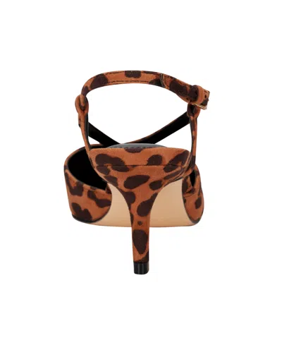 Marc Fisher Women's Avila Slingback Kitten Heel Pumps In Leopard