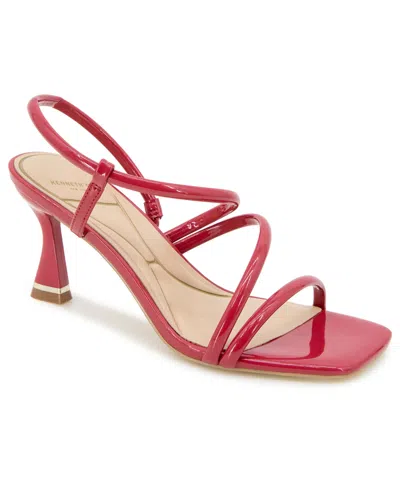 Kenneth Cole New York Women's Dreama Square Toe Dress Sandals In Red Patent