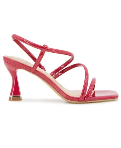 Kenneth Cole New York Women's Dreama Square Toe Dress Sandals In Red Patent