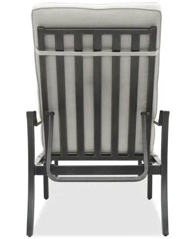 Agio Wythburn Mix And Match Scroll Outdoor Chaise Lounge In Pearl White,pewter Finish