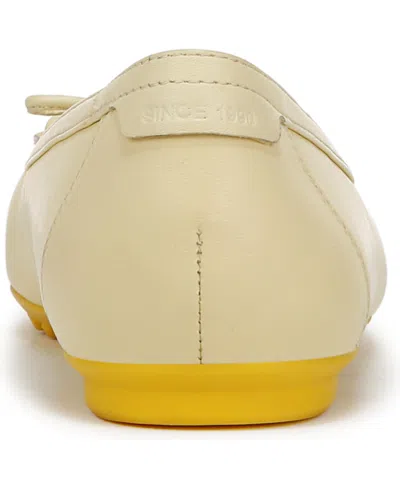 Franco Sarto Abigail Womens Leather Ballet Flats In Lemonade Yellow Leather