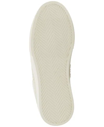 Lucky Brand Women's Cheynas Whipstitch Lace-up Sneakers In Natural,platino Metallic Linen