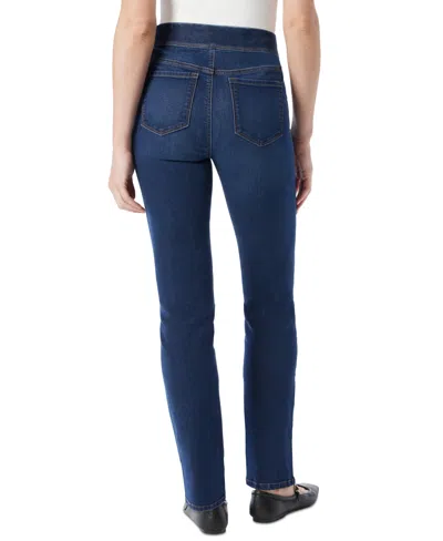 Gloria Vanderbilt Women's Amanda High-rise Straight Pull-on Jeans In Blue