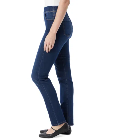 Gloria Vanderbilt Women's Amanda High-rise Straight Pull-on Jeans In Blue