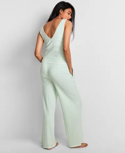 State Of Day Women's Ribbed Loungewear Sweater Pajama Set Xs-3x, Exclusively At Macy's In Buttermint