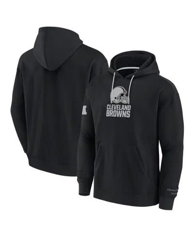 Fanatics Men's Black Cleveland Browns Elements Pace Fleece Pullover Hoodie In Black