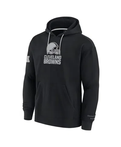 Fanatics Men's Black Cleveland Browns Elements Pace Fleece Pullover Hoodie In Black