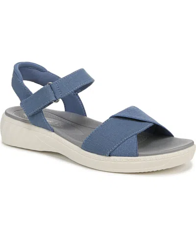 Bzees Lifestride Lane Sandal In Elemental Blue Stretch Denim Fabric