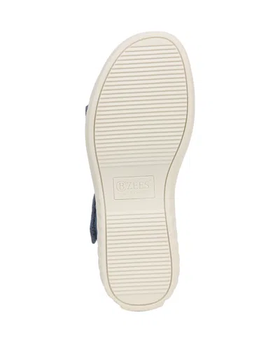 Bzees Lifestride Lane Sandal In Elemental Blue Stretch Denim Fabric