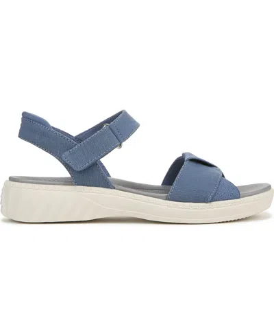 Bzees Lifestride Lane Sandal In Elemental Blue Stretch Denim Fabric