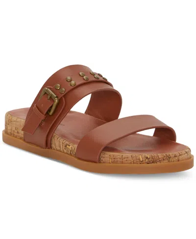Lucky Brand Women's Dineesa Double Band Slip-on Footbed Sandals In Conger Leather