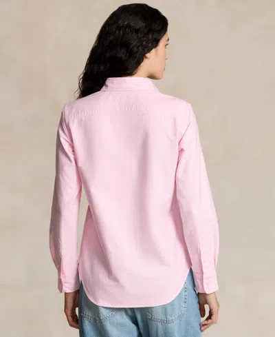 Polo Ralph Lauren Embroidered-logo Button-down Shirt In Bath Pink