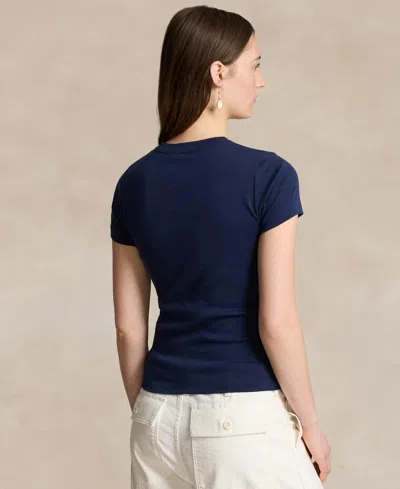 Polo Ralph Lauren Ralph Lauren Slim Fit Cotton Tee In Newport Navy