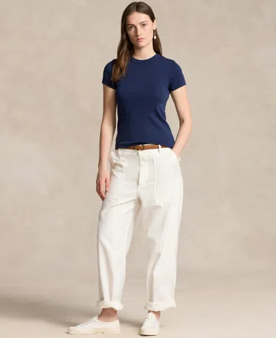 Polo Ralph Lauren Ralph Lauren Slim Fit Cotton Tee In Newport Navy