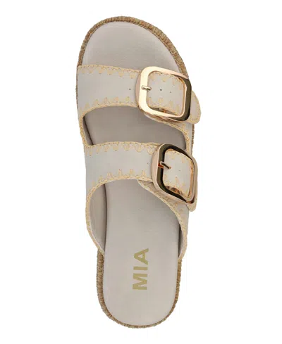 Mia Women's Mieko Seashell Platform Sandals In Beige In White