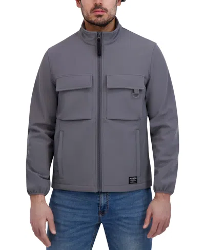 Hudson Men's Soft Shell Utility Jacket In Gray