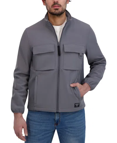 Hudson Men's Soft Shell Utility Jacket In Gray