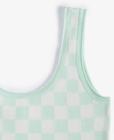 State Of Day Women's Checkered Loungewear Bralette Short Set, Exclusively At Macy's In Buttermint