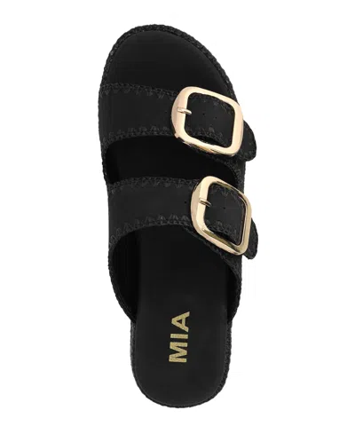 Mia Women's Mieko Flatform Slip-on Slide Sandals In Black