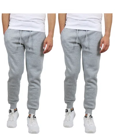 Blue Ice Men's Fleece-lined Jogger Sweatpants In Heather Gray