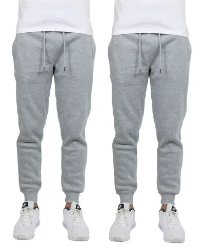Blue Ice Men's Fleece-lined Jogger Sweatpants In Heather Gray