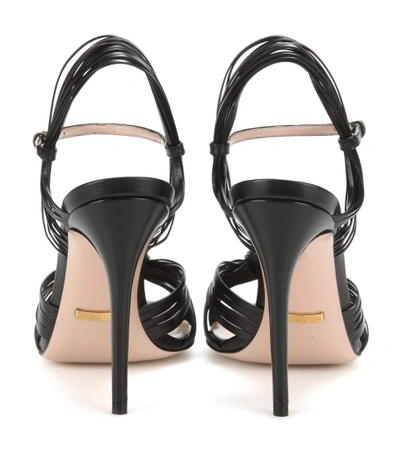 Shop Gucci Leather Sandals In Eero