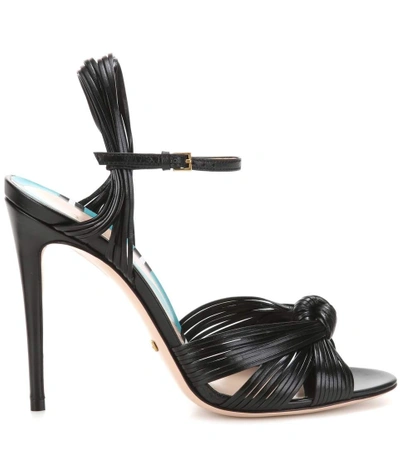 Shop Gucci Leather Sandals In Eero