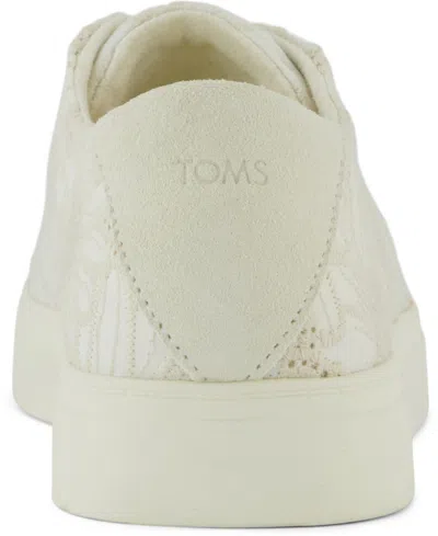 Toms Women's Kameron Lace-up Sneaker White Floral Eyelet In White Oversized Floral Eyelet