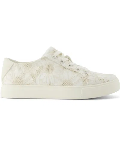 Toms Women's Kameron Lace-up Sneaker White Floral Eyelet In White Oversized Floral Eyelet