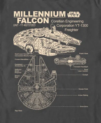 Star Wars Men's Corellian Freighter Short Sleeve T-shirt In Charcoal