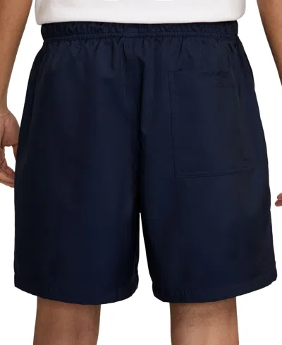 Nike Men's Club Woven Flow Shorts In Obsidian,obsidian,white