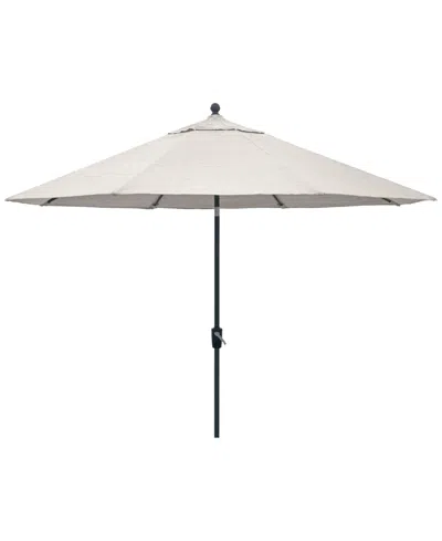 Agio Wythburn Mix And Match Fabric 11' Umbrella In Pearl White,pewter Finish