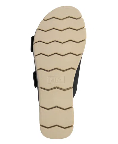 Mia Women's Esei Double Buckle Slip-on Slide Sandals In Black